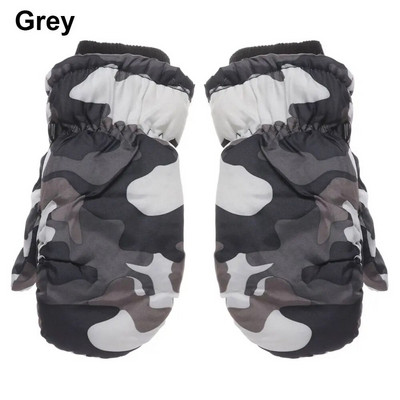 Mănuși pentru copii Camuflaj Îngroșare mănuși de schi Copii iarnă în aer liber Snowboard Mănuși impermeabile rezistente la vânt 2-5 ani