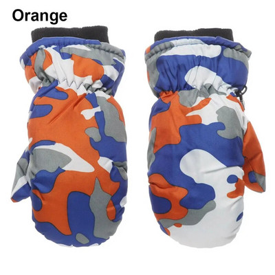 Mănuși pentru copii Camuflaj Îngroșare mănuși de schi Copii iarnă în aer liber Snowboard Mănuși impermeabile rezistente la vânt 2-5 ani