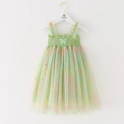 Moda Noua Haine pentru fetiță Culoare uni Wrap Fluture Decorativ Star Paiete Plasă Halter Rochie Bebeluş Printesa TuTu Dress