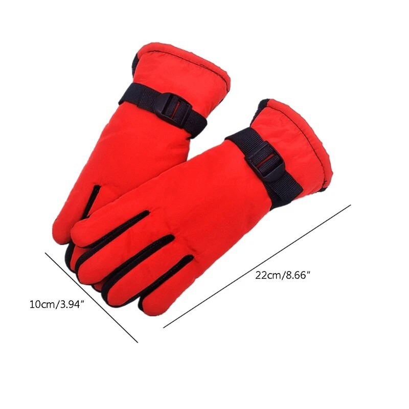 1 pereche de mănuși pentru copii, schi, ciclism, moale, groase, calde, mănuși impermeabile, rezistente la vânt, pentru sporturi în aer liber, pentru copii și băieți.