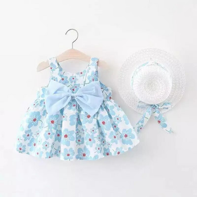 1-3 ani fete rochie imprimeu pentru bebeluși rochii noi de vară la modă fustă florală fără mâneci rochie casual cu imprimare până la genunchi pentru copii