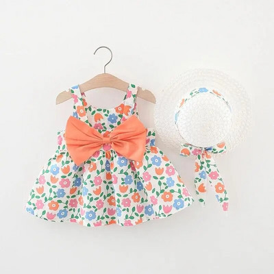 1-3 ani fete rochie imprimeu pentru bebeluși rochii noi de vară la modă fustă florală fără mâneci rochie casual cu imprimare până la genunchi pentru copii