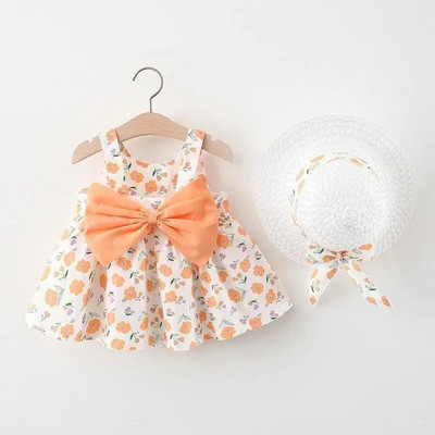 1-3 ani fete rochie imprimeu pentru bebeluși rochii noi de vară la modă fustă florală fără mâneci rochie casual cu imprimare până la genunchi pentru copii