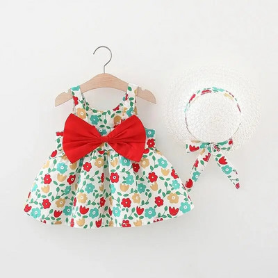 1-3 ani fete rochie imprimeu pentru bebeluși rochii noi de vară la modă fustă florală fără mâneci rochie casual cu imprimare până la genunchi pentru copii
