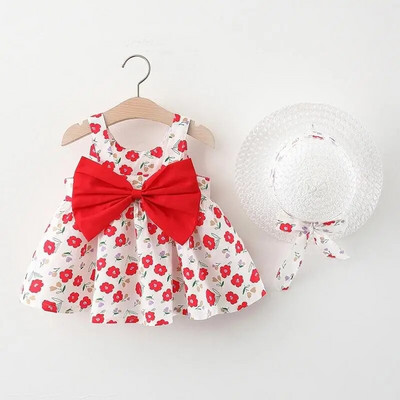 1-3 ani fete rochie imprimeu pentru bebeluși rochii noi de vară la modă fustă florală fără mâneci rochie casual cu imprimare până la genunchi pentru copii