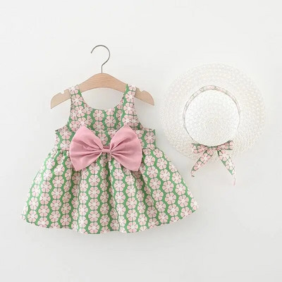 1-3 ani fete rochie imprimeu pentru bebeluși rochii noi de vară la modă fustă florală fără mâneci rochie casual cu imprimare până la genunchi pentru copii
