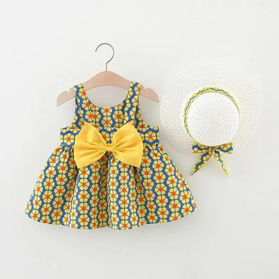 1-3 ani fete rochie imprimeu pentru bebeluși rochii noi de vară la modă fustă florală fără mâneci rochie casual cu imprimare până la genunchi pentru copii
