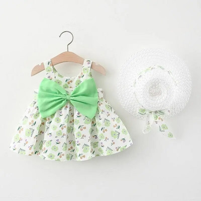 1-3 ani fete rochie imprimeu pentru bebeluși rochii noi de vară la modă fustă florală fără mâneci rochie casual cu imprimare până la genunchi pentru copii