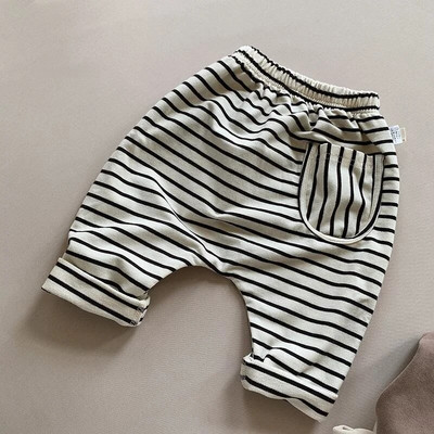 Bumbac în dungi 2023, primăvară, toamnă, nou, pantaloni PP pentru bebeluși, harem, băieți, fete, pantaloni, ocazional, largi, sugari, copii, pentru 1-5 ani