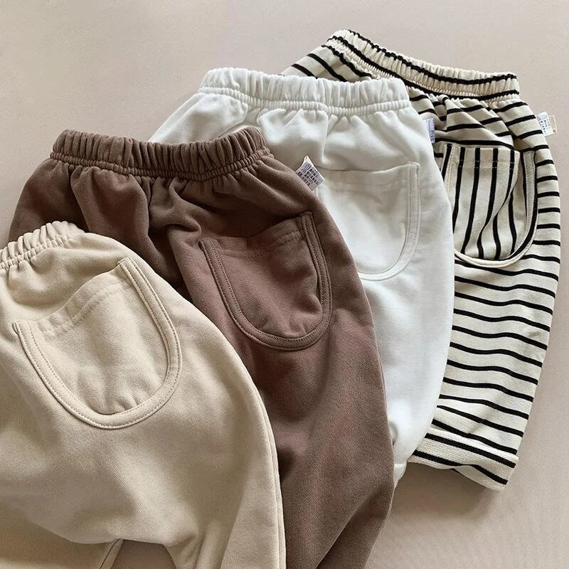 Βαμβακερό ριγέ 2023 Άνοιξη Φθινόπωρο Νέο μωρό PP Παντελόνι Χαρέμι Little Boys Girls Παντελόνια Casual Loose νήπια Παιδιά για 1-5 ετών