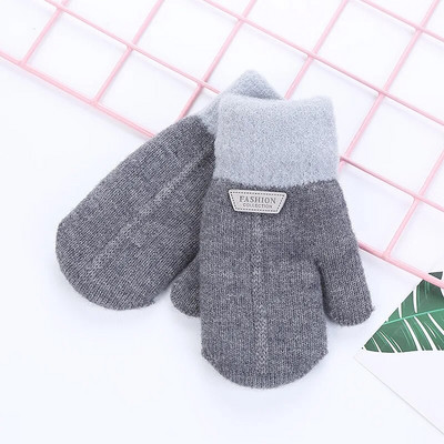 Mănuși de iarnă Copii Bebeluși Băieți Fete Mănuși pentru copii Degete pline Mănuși tricotate Catifea caldă groasă pentru 3-6 ani Copii mici