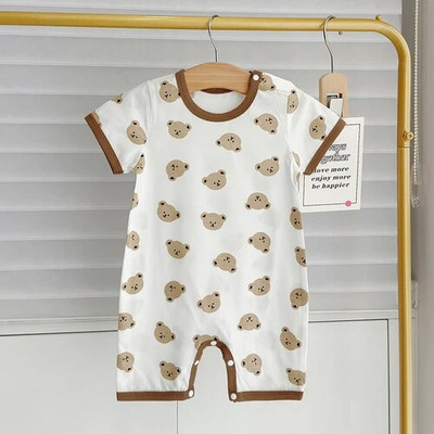 Beebi suvised karurõivad 2023 Lasteriided Lühikeste varrukatega puuvillane kombinesoon Ronimiskostüüm Baby Boy Romper Baby 6 kuud