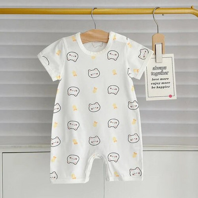 Beebi suvised karurõivad 2023 Lasteriided Lühikeste varrukatega puuvillane kombinesoon Ronimiskostüüm Baby Boy Romper Baby 6 kuud