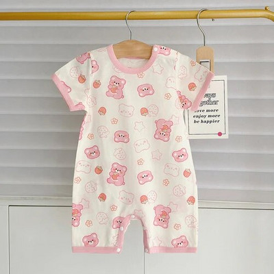 Beebi suvised karurõivad 2023 Lasteriided Lühikeste varrukatega puuvillane kombinesoon Ronimiskostüüm Baby Boy Romper Baby 6 kuud