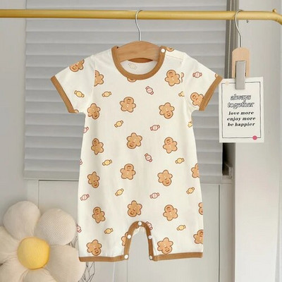 Beebi suvised karurõivad 2023 Lasteriided Lühikeste varrukatega puuvillane kombinesoon Ronimiskostüüm Baby Boy Romper Baby 6 kuud