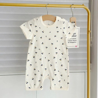 Beebi suvised karurõivad 2023 Lasteriided Lühikeste varrukatega puuvillane kombinesoon Ronimiskostüüm Baby Boy Romper Baby 6 kuud
