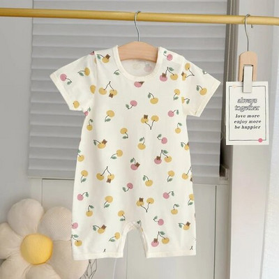 Beebi suvised karurõivad 2023 Lasteriided Lühikeste varrukatega puuvillane kombinesoon Ronimiskostüüm Baby Boy Romper Baby 6 kuud