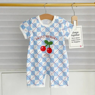 Beebi suvised karurõivad 2023 Lasteriided Lühikeste varrukatega puuvillane kombinesoon Ronimiskostüüm Baby Boy Romper Baby 6 kuud