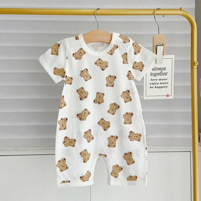 Beebi suvised karurõivad 2023 Lasteriided Lühikeste varrukatega puuvillane kombinesoon Ronimiskostüüm Baby Boy Romper Baby 6 kuud
