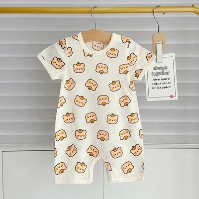 Beebi suvised karurõivad 2023 Lasteriided Lühikeste varrukatega puuvillane kombinesoon Ronimiskostüüm Baby Boy Romper Baby 6 kuud