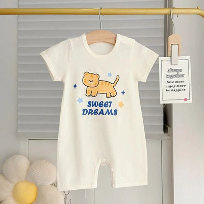 Beebi suvised karurõivad 2023 Lasteriided Lühikeste varrukatega puuvillane kombinesoon Ronimiskostüüm Baby Boy Romper Baby 6 kuud