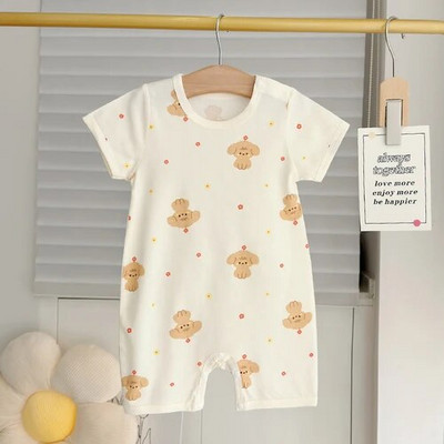 Beebi suvised karurõivad 2023 Lasteriided Lühikeste varrukatega puuvillane kombinesoon Ronimiskostüüm Baby Boy Romper Baby 6 kuud