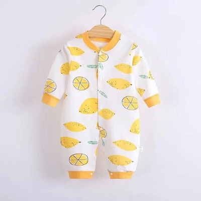 Îmbrăcăminte pentru bebeluși pentru nou-născuți Îmbrăcăminte salopetă Lenjerie de corp Four Seasons Bumbac pur Lenjerie de dormit pentru bebeluși/fete Pijamale cu mânecă lungă pentru sugari
