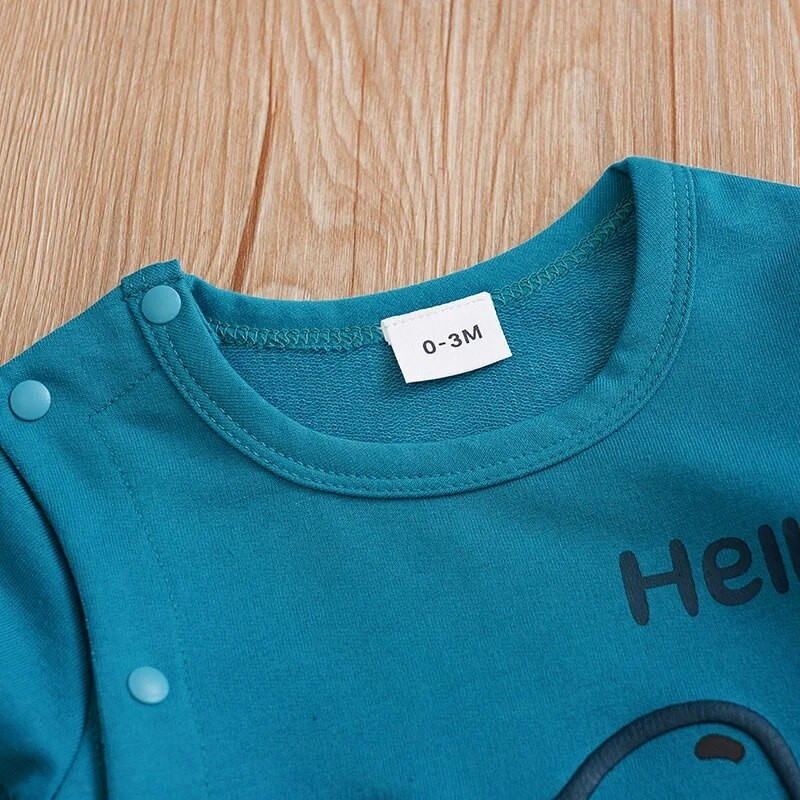 Άνοιξη και φθινόπωρο, αγόρια και κορίτσια, χαριτωμένα κινούμενα σχέδια δεινοσαύρων τρισδιάστατης εκτύπωσης Άνετο μακρυμάνικο βρεφικό κορμάκι