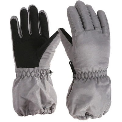 1 pereche de mănuși de zăpadă cu degete întregi Mănuși impermeabile pentru copii Mănuși de schi rezistente la vânt Mănuși cu design cu manșetă extinsă pentru copii