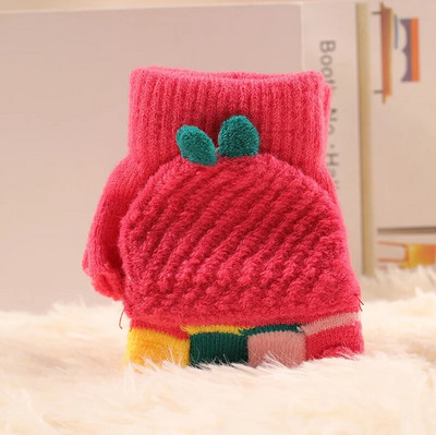 Mănuși calde pentru fete, iarnă, mănuși pentru copii, tricotate, desene animate, mănuși de elan, accesorii de Crăciun варежки детские зимние