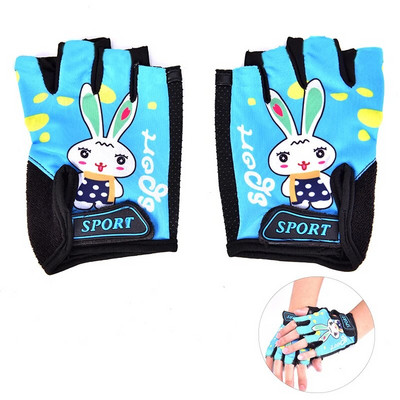Γάντια ποδηλάτου για παιδιά Παιδικά κουνέλια για υπαίθρια σπορ Αντιολισθητικά γάντια μισού δακτύλου
