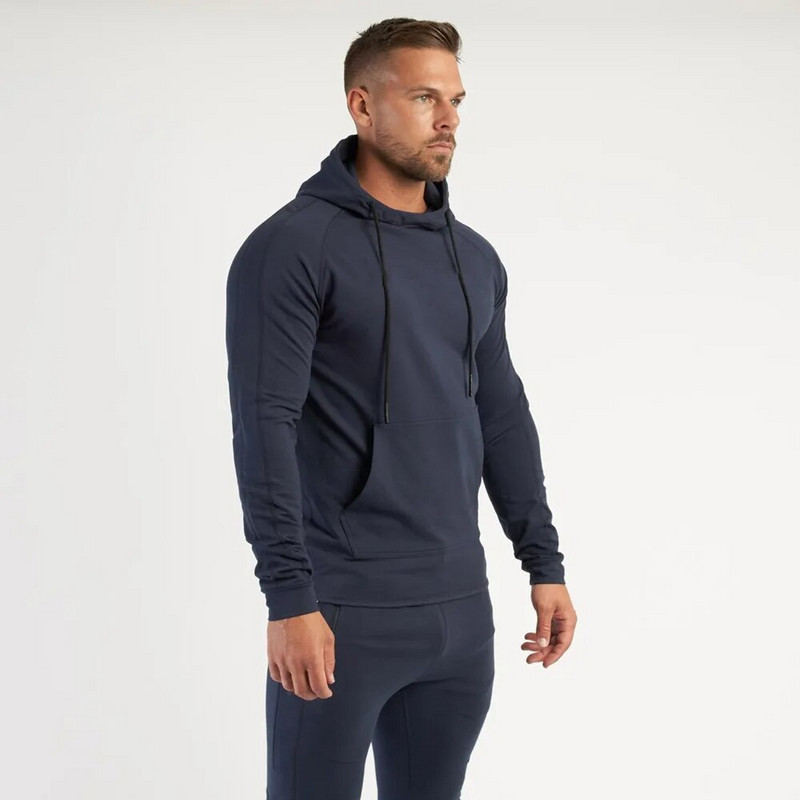 Jesenné ležérne športové oblečenie Pánske mikina s kapucňou Nohavice Sada bavlnenej mikiny Tepláky Pánske telocvične Fitness oblečenie Joggers Teplákové súpravy
