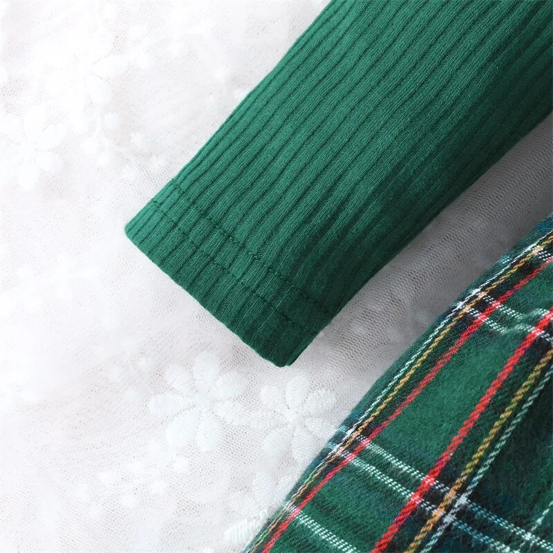 Citgeett Φθινοπωρινό χριστουγεννιάτικο φόρεμα για μωρά για μωρά ρούχα καρό συνονθύλευμα μακρυμάνικο φόρεμα φθινοπώρου Casual πριγκίπισσα φόρεμα