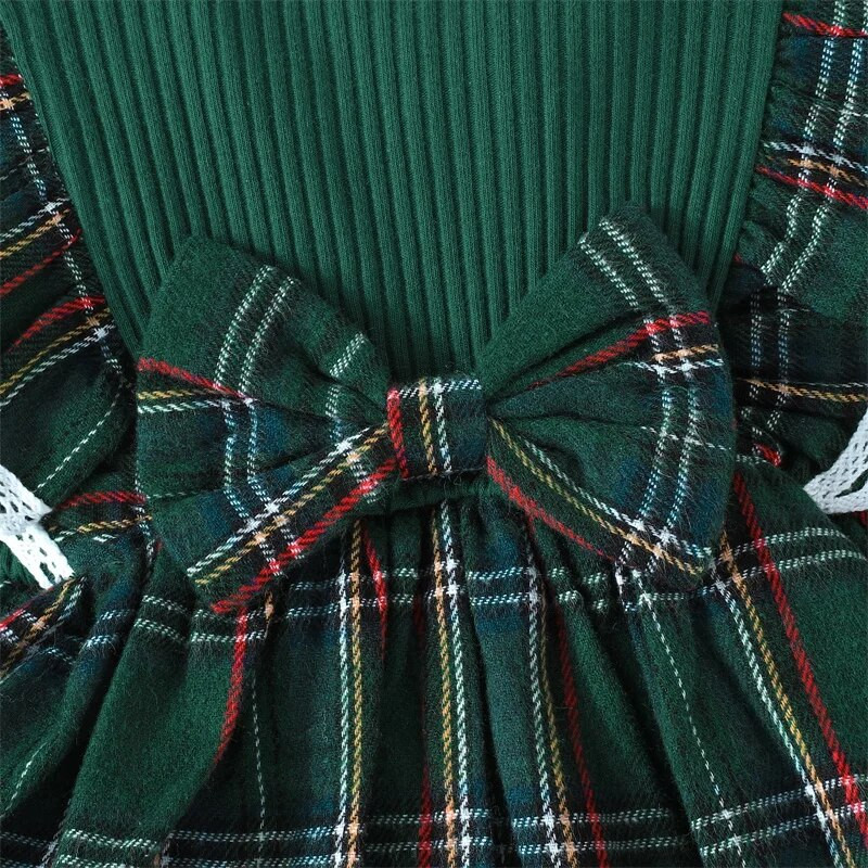 Citgeett Φθινοπωρινό χριστουγεννιάτικο φόρεμα για μωρά για μωρά ρούχα καρό συνονθύλευμα μακρυμάνικο φόρεμα φθινοπώρου Casual πριγκίπισσα φόρεμα