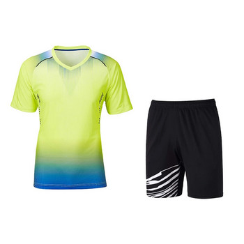 Мъжки спортни униформи Cool Comfort Бадминтон Тенис с къс ръкав Мъжки и дамски тенис на маса Дишащ костюм Тениска с кръгло деколте