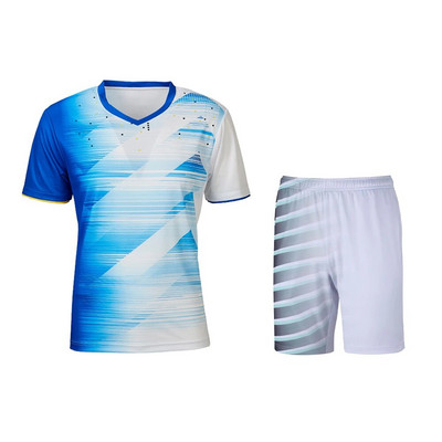 Uniforme sportive pentru bărbați Confort cool Tenis de badminton Mâneci scurte Tenis de masă pentru bărbați și femei Costum respirabil Tricou cu gât rotund