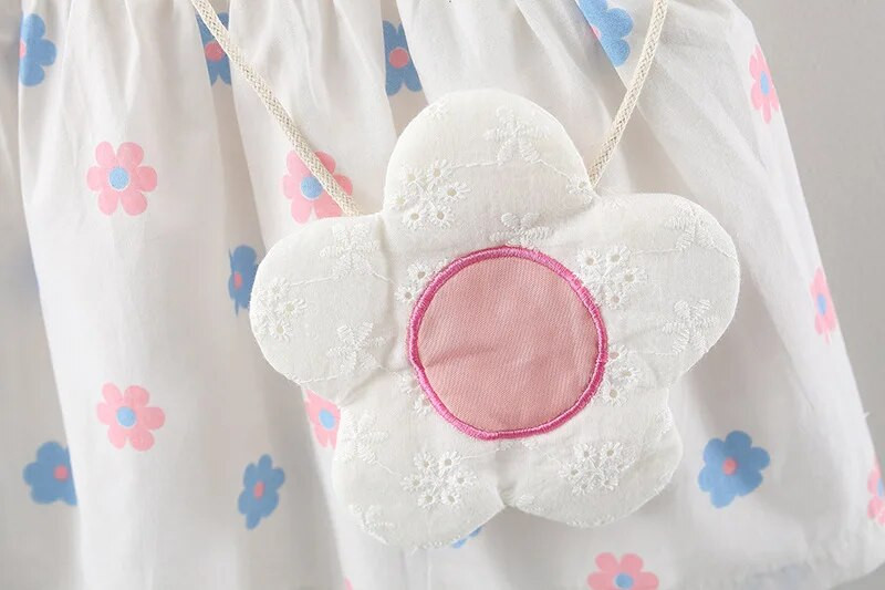 Nou-născut fără mâneci pentru fetiță rochie prințesă vară fetiță rochii de plajă din bumbac roz Set haine pentru fetiță