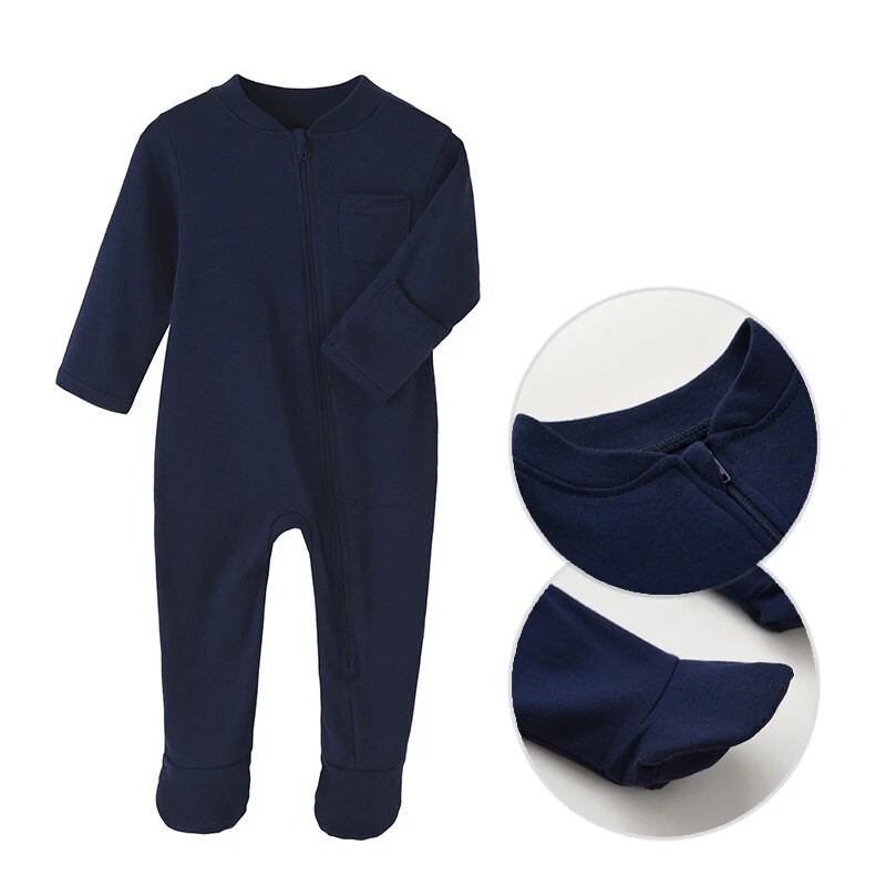Νεογέννητο μωρό Romper Footed Άνοιξη Φθινόπωρο Κορίτσια Φορμάκι για αγόρια μαλακό βαμβακερό φόρμες για νήπια μονόχρωμες φόρμες Βρεφικά ρούχα