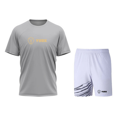 Yudx Summer Men`s Quick Dry Classic Basic Design Badminton T-Shirt Shorts Set 2023 Running Golf Casual Breathable Sports Set