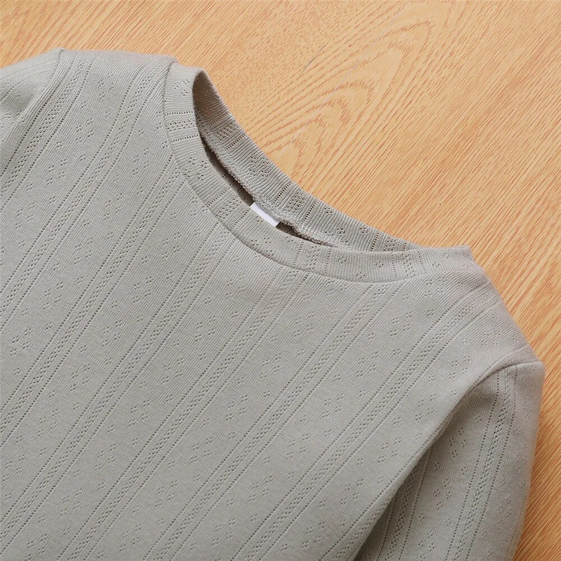 0-18M Kūdikio berniuko šliaužtinukai Vienspalviai rūbai ilgomis rankovėmis Body Boy Toddler Boy Kombinezonas Kostiumas Kūdikių žaidimo kostiumas Apranga Minkšta Pižama