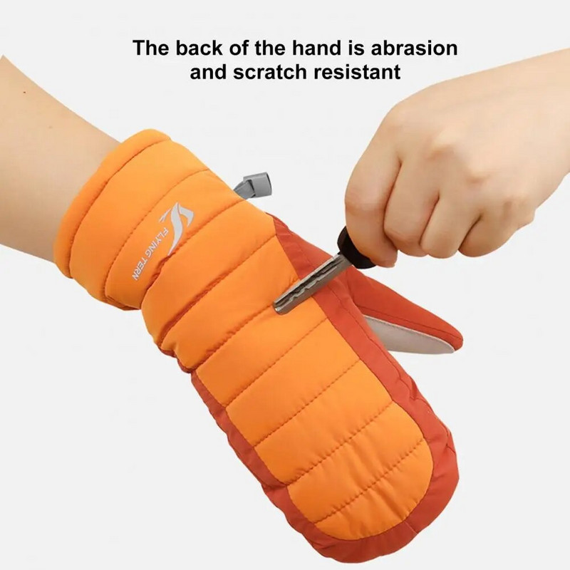 1 paar lastele veekindlad lumekindad Suusakindad Fliisvooder poistele Tüdrukutele Külma ilmaga välistingimustes kasutatavad termokindad