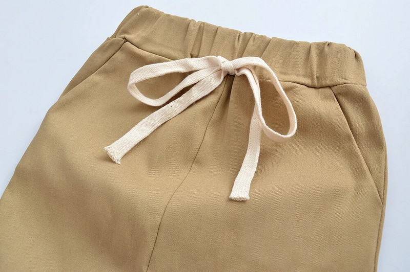 Lastele beebitüdrukute poiste rõivakomplektid 2023. aasta kevadsügisene pikkade varrukatega hall määrdunud Harry kampsun + kakivärvi püksid, 2 tk väikelaste imikute komplektid