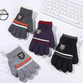 Χειμερινό φθινόπωρο Παιδικά Μαλακά χοντρά ζεστά πλεκτά γάντια Γάντια με πλήρες δάχτυλο παιδικά γάντια