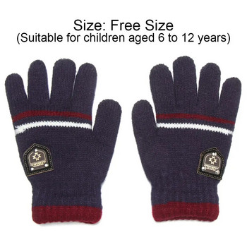 Χειμερινό φθινόπωρο Παιδικά Μαλακά χοντρά ζεστά πλεκτά γάντια Γάντια με πλήρες δάχτυλο παιδικά γάντια