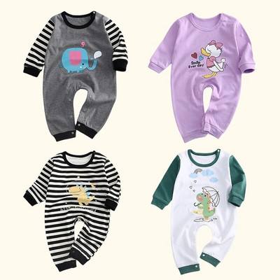 Бебешки дрехи Гащеризони Боди за новородени Бебешки дрехи Артикули за момчета и момичета Памучен детски гащеризон Спално облекло за малки деца Едно парче облекло