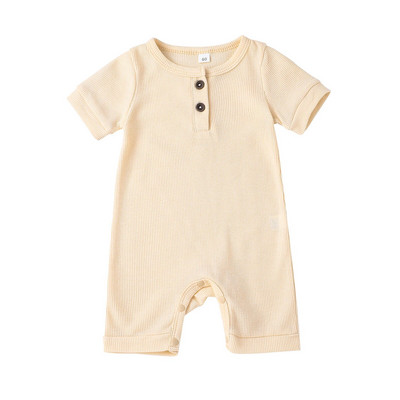 Prekrasne kratke hlače za djevojčice i dječake, kratkih rukava i okruglog izreza, jednobojne kratke hlače s rebrastim gumbima za ljeto, proljeće, dječja odjeća