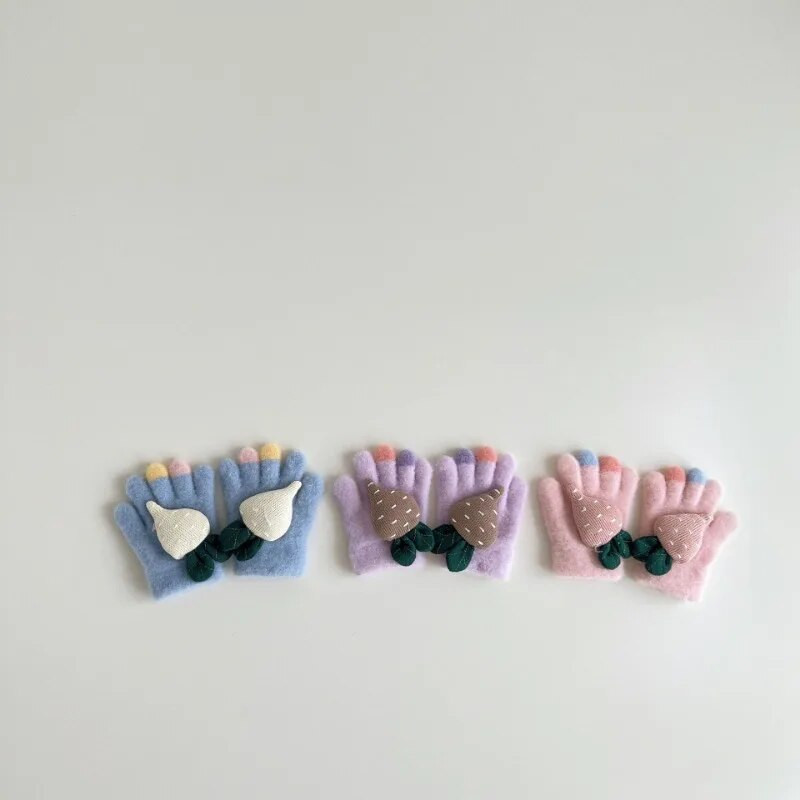 6M-2Y Fashion Kids Πλεκτά Γάντια Ζεστά χειμωνιάτικα γάντια Παιδικά Stretch Γάντια Βρεφικά αξεσουάρ για αγόρι κορίτσι