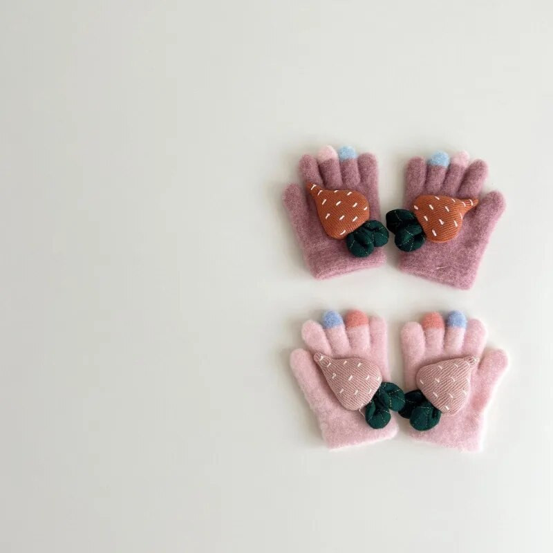 6M-2Y Fashion Kids Πλεκτά Γάντια Ζεστά χειμωνιάτικα γάντια Παιδικά Stretch Γάντια Βρεφικά αξεσουάρ για αγόρι κορίτσι