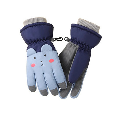 Iarna caldă pentru copii mănuși de schi snowboard zăpadă mănuși sport copii băieți fete impermeabile îngroșare mănuși de pluș ține degetul cald 2023