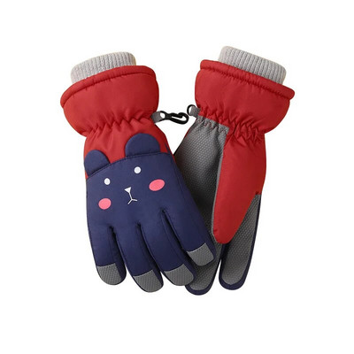 Iarna caldă pentru copii mănuși de schi snowboard zăpadă mănuși sport copii băieți fete impermeabile îngroșare mănuși de pluș ține degetul cald 2023